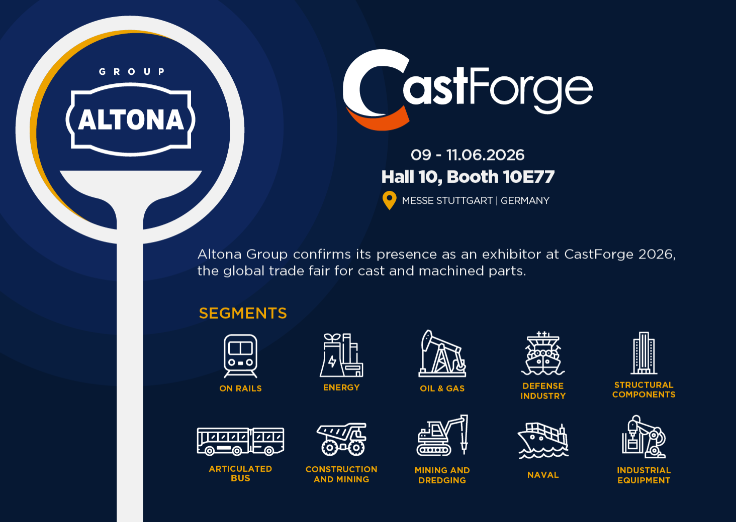The Altona Group will be present as an exhibitor at CastForge 2026