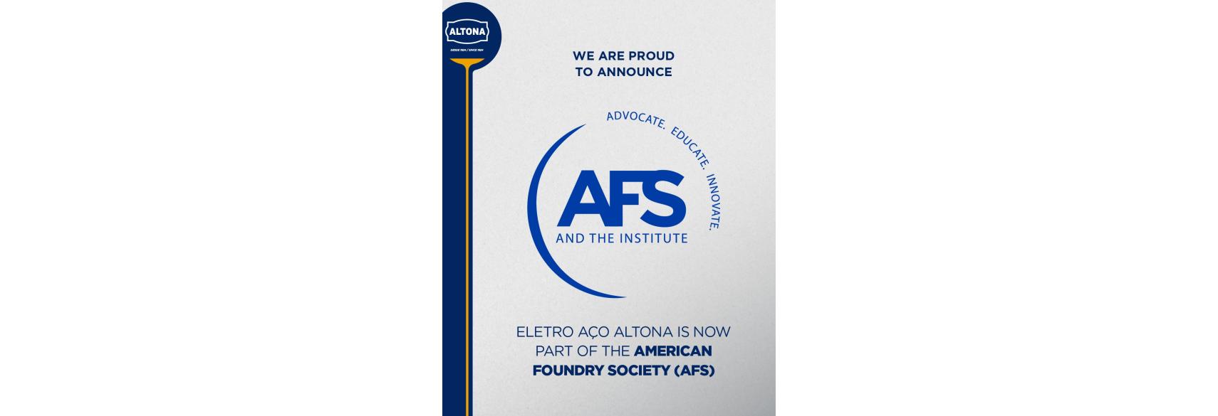 Electro Aço Altona is now a member of the AFS - American Foundry Society