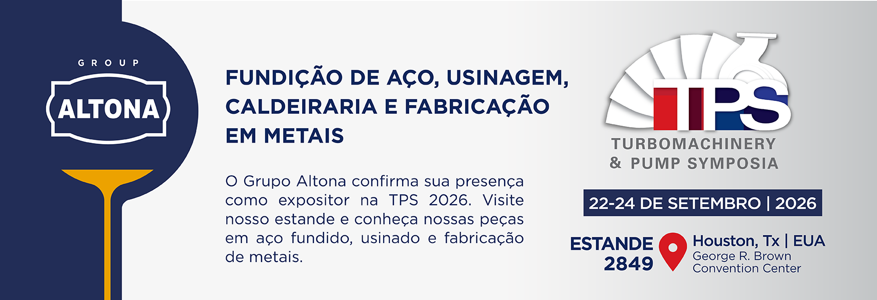 A Altona marcou presença na Turbomachinery & Pump Symposia 2026 (TPS), no Texas (EUA).